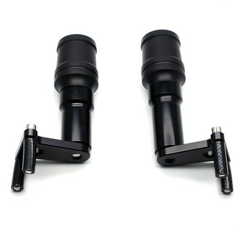 MZS Black Motorcycle Clutch Brake Levers Short + Motorcycle Frame Sliders Falling Crash Protector Guards Compatible with Z400 EX400 EX 400