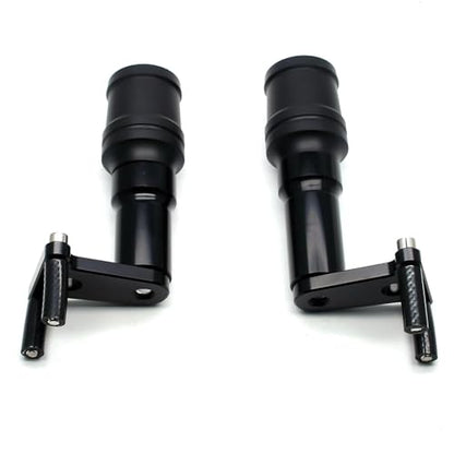 MZS Black Motorcycle Clutch Brake Levers Short + Motorcycle Frame Sliders Falling Crash Protector Guards Compatible with Z400 EX400 EX 400
