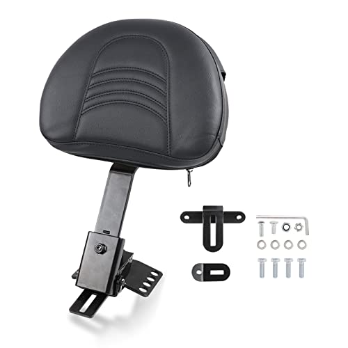 Motorcycle Adjustable Plug-in Driver Backrest Compatible with for 1997-2024 Harley Touring Road King Street Glide Road Glide Electra Glide Black Detachable Rider Backrest - size: D Style