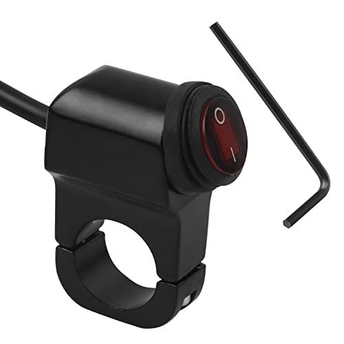 FLYPIG 12V Motorcycle ATV Waterproof Handlebar Headlight Switch | Fog Spot Light LED On Off, Fits 7/8 inch 22mm, For Motorcycles Bicycle Motorbike ATVs Scooters