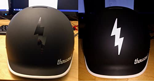 StickerDad Lightning Bolts Pack of 4 for Helmet, Windows, Walls, Bumpers, Laptop, Lockers (Black, 3 Inches) - color: Black