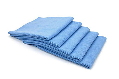 Autofiber Buffmaster Microfiber Polish and Buffing Towel - Pack of 5, Blue (16 inch x 16 inch, 400 GSM) - color: Blue, size: 5 pack