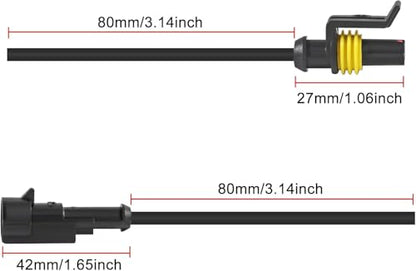 10 Kits 1 Pin Connector Waterproof,16 AWG 1 Way Automotive Electrical Wire Connector for Car, Truck, Boat, and Other Wire Connections - color: 10Pair 1PIN