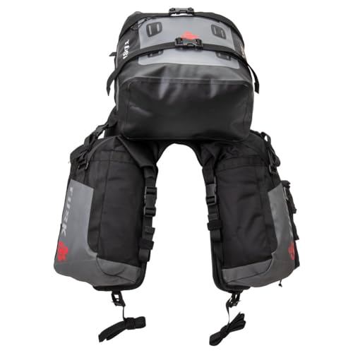 Tusk Excursion Rackless Luggage System w/Small Dry Duffel & Bottle Holders Standard Heat Shield Black/Grey For Honda XR150L 2023
