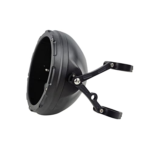 7inch CNC Motorcycle Headlight Housing Bucket with CNC Side Mounting Bracket 46-50MM Fork Tube Holder Clamps for Motorcycle - size: 50