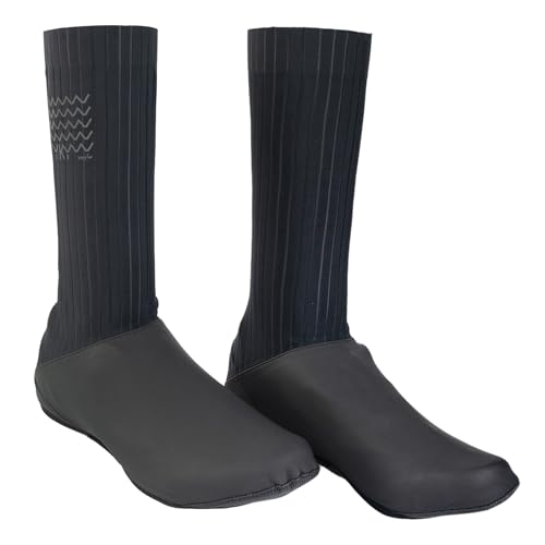 YKYWBIKE Cycling Shoe Covers for Men & Women,Reusable Bike Shoes Covers,Rain Overshoes for Mountain Road Bike Bicycle Cycling Shoes,Waterproof Shoe Cover for Cycling - color: Black, size: Large