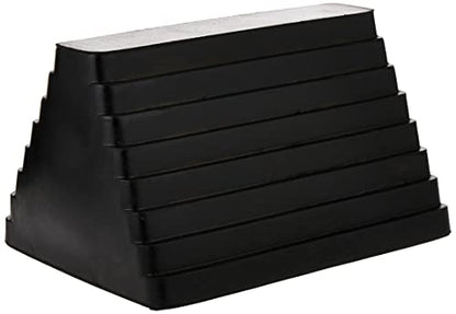 MaxxHaul 70073 Solid Rubber Heavy Duty Wheel Chock with Eyebolt, 1 Count (Pack of 1)