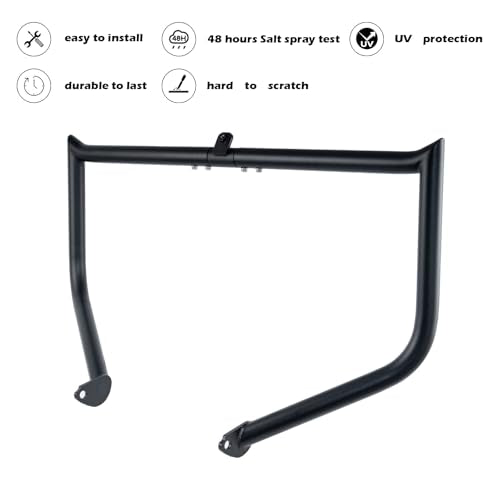 Kinglemc Crash Bar Engine Guard Highway Bar for Harley Davidson Touring Road King Street Glide Electra Glide CVO and Trike Models 97-08 (Black-Update) - color: Black-D