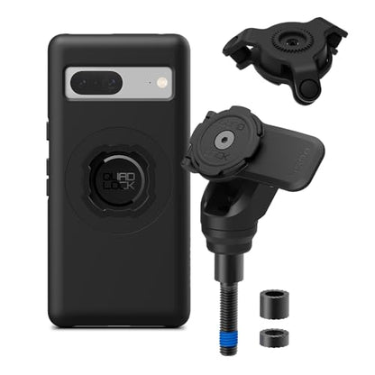 Quad Lock Handlebar Clamp PRO Motorcycle Phone Mount with Vibration Dampener and MAG Phone Case for Pixel 7 - size: Pixel 7