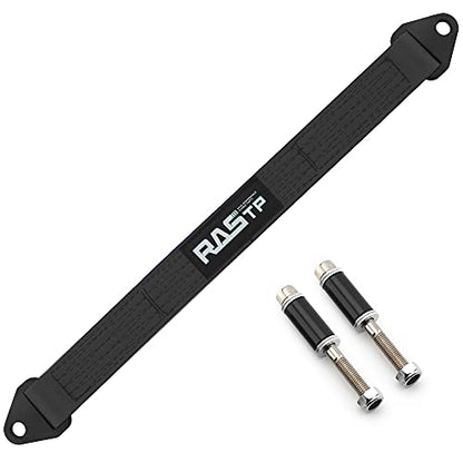 RASTP Limit Strap, Premium Quad Wrap Limit Strap Car Hauler Axle Straps Truck Wrecker Wheel Tie Down Strap with 10,000 Lb Webbing Strength (22 Inch,Black) - color: Black, size: 22 Inch