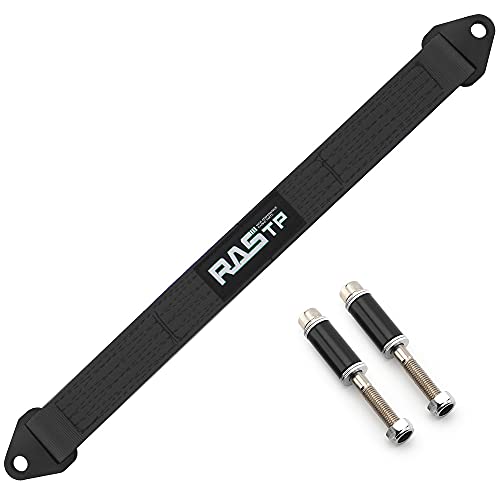 RASTP Limit Strap, Premium Quad Wrap Limit Strap Car Hauler Axle Straps Truck Wrecker Wheel Tie Down Strap with 10,000 Lb Webbing Strength (22 Inch,Black) - color: Black, size: 22 Inch