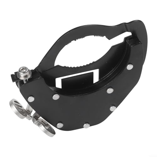 Stainless Steel Motorcycle Throttle Clip Cruise Control System Thumb Activated Lock for Most Bike Handlebar Accelerator Pipe Black(Bottom at the bottom) - size: Bottom at the bottom