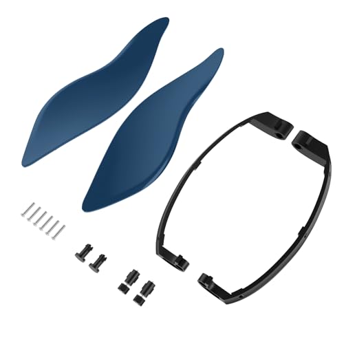 Fairing Air Deflectors for Harley,Side Wings Windshield Adjustable Air Deflectors for Harley Touring Road King Electra Glide Street Glide Road Glide 2014-2023 Bright Billiard Blue - color: Bright Billiard Blue