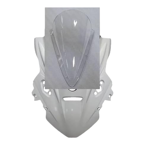 Motorcycle Windshield for 675SR CF675SR CF 675SR-R Motorcycle Double Bubble Windscreen Screen Windshield Wind Deflectors Accessories - color: White Clear