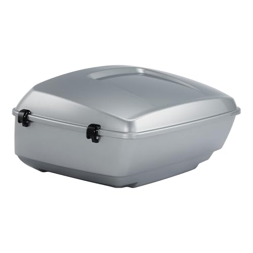 King Motorcycle Trunk Box Fit for Harley Touring 2014-2025 CVO Road King Road Glide Street Glide Electra Glide Ultra Limited Atlas Silver Metallic Pack - color: Atlas Silver Metallic(No Speaker Holes)