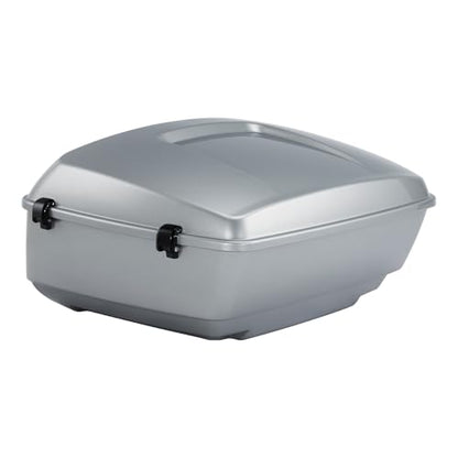 King Motorcycle Trunk Box Fit for Harley Touring 2014-2025 CVO Road King Road Glide Street Glide Electra Glide Ultra Limited Atlas Silver Metallic Pack - color: Atlas Silver Metallic(No Speaker Holes)