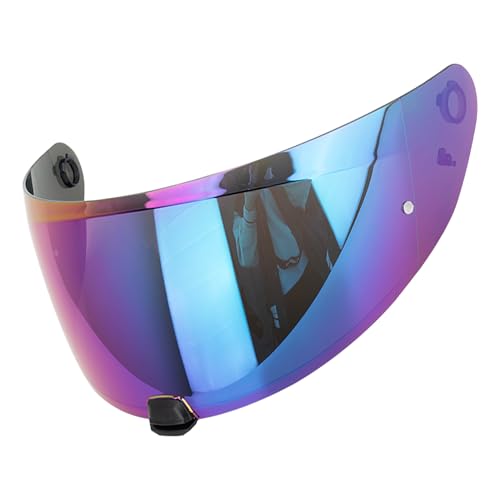 The Helmet Shop HJ-31 Revo Blue Motorcycle Helmet Visor compatible with i10 & i70 - Antifog-Ready Replacement Shield | Optically Correct, UV Protected Polycarbonate Motorcycle Visor - color: Revo Blue Mirror