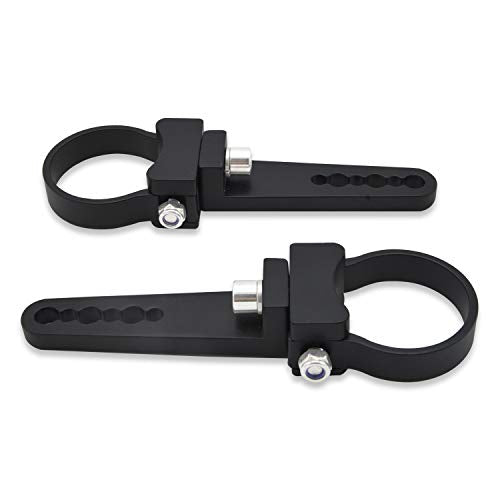DaSen Adjustable 2" LED Light Roll Bar Tube Clamp Mount Brackets Compatible with Polaris RZR Ranger Most ATV UTV Truck