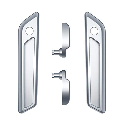 Advanblack Saddlebag Latches Covers, Lid Lifters Levers Fit for 2014+ Harley Touring Hard Saddlebags - Barracuda Silver - color: Barracuda Silver