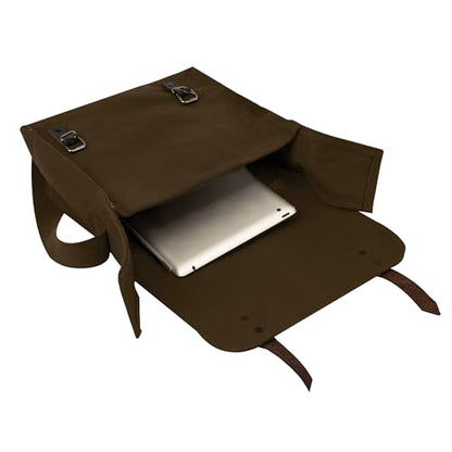 Rothco Canvas Utility Bag – Durable Crossbody Shoulder Satchel for Everyday Hobby Essentials and Supplies For Men and Women - color: Brown