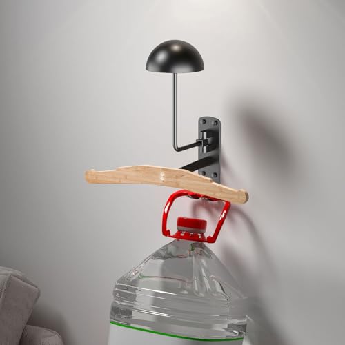 Wall Mounted Motorcycle Helmet Holder with Coat Rack, 180° Rotating Helmet Storage Rack, Heavy Duty Metal Helmet Hanger for Motorcycle Bicycle Football Baseball Helmets, Garage Organizer