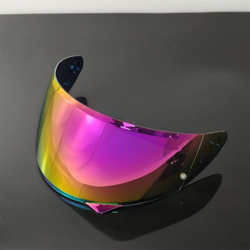 HJ-34P Helmet Visor Replacement for HJC C10.Motorcycle Helmet Shield UV Protection Compatible with HJC C10 (Revo Pink Gold+Anti Fog Film) - color: Anti Fog Film+revo Pink Gold