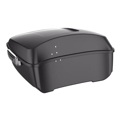 TCMT King Motorcycle Trunk Fit for Harley Touring 2014-2025 CVO Road King Road Glide Street Glide Electra Glide Ultra Limited Pack Industrial Gray Denim - color: Industrial Gray Denim(No Speaker Holes)