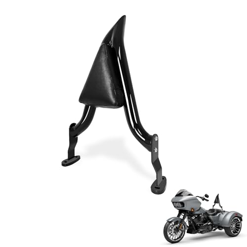 16" Black Road Glide 3 & Freewheeler Sissybar Pad Motorcycle Passenger Backrest Sissy Bar for Harley Davidson FLRT FLTRT 2015-2024 - color: Black