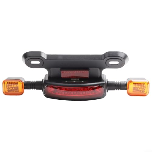LED Electric Bicycle Tail Light, Bike Rear Lights, Led Flashlight 12V Motorcycle Turn Signal Brake Assembly With Driving Black Yellow Waterproof For 2 Wheel Vehicle