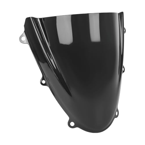 Motorcycle Windscreen Windshield Replacement for Suzuki GSXR600 GSXR750 GSXR 600 GSXR 750 2011-2025 GSX-R600Z GSX-R750Z 2022 2023 2024 2025 PC Windscreen Double Bubble (Black) - color: black
