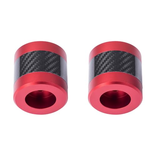 Advanblack Protek Machined CNC Alumium with Carbon Fiber Inlay Crash Bar Slider (Red CNC w/Carbon Inlay) - color: Red CNC w/ Carbon Inlay