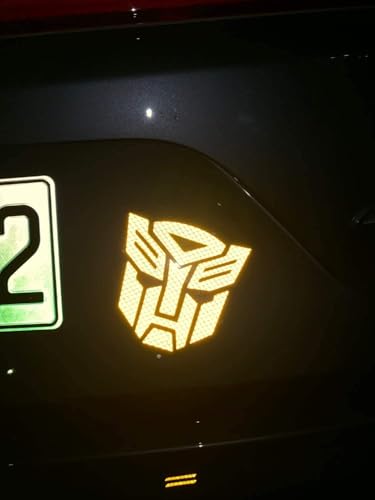 Reflective Light Transformers Autobot - Car, Motorcycle, Car Window, Truck, Notebook, Vinyl Decal Sticker, Autobot car Accessories, Vehicle Decorative Stickers (Dark Blue)