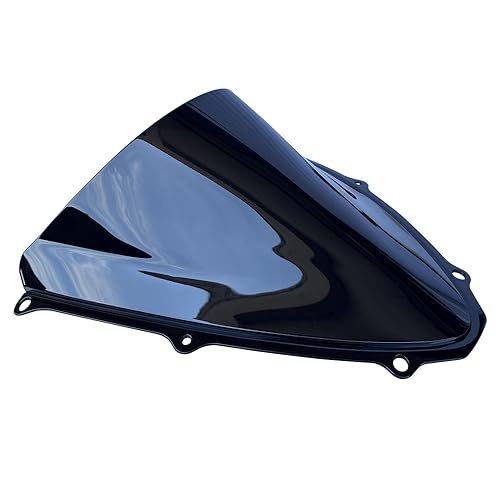 Motorcycle Double Bubble Windshield Windscreen Visor Air Flow Deflector Compatible with Suzuki GSXR 600 750 2006-2007