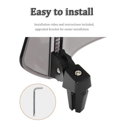 Windscreen Extension Suitable for VF1100C 1983-1985, Motorcycle Windshield Spoiler Deflector Clip On High Clarity Premium Material,Transparent-L