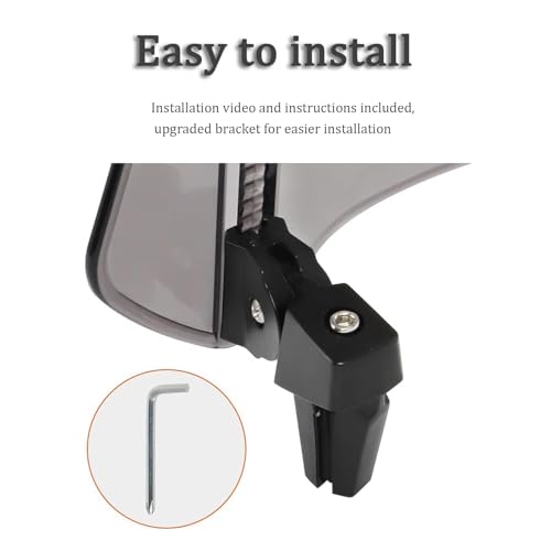Windscreen Extension Suitable for VF1100C 1983-1985, Motorcycle Windshield Spoiler Deflector Clip On High Clarity Premium Material,Gray-S
