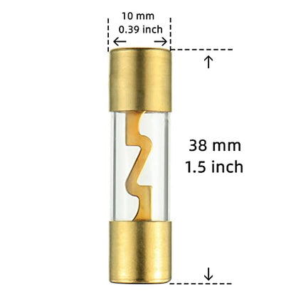BOJACK 4-8 Gauge AWG in-line 20A AGU Fuse Holder with 20 Amp AGU Fuses for Car Audio, Alarm, Amplifier, Compressors, Waterproof Inline Fuse Holders (20A) - size: 20A