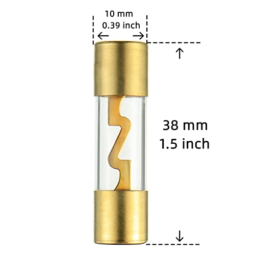 BOJACK 4-8 Gauge AWG in-line 30A AGU Fuse Holder with 30 Amp AGU Fuses for Car Audio, Alarm, Amplifier, Compressors, Waterproof Inline Fuse Holders (30A) - size: 30A