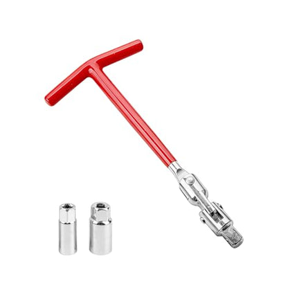 Osilly 3PCS Car Spark Plug Socket Wrench T-Handle Set, 16mm 5/8" & 21mm 13/16" Joint Spark Plug Socket Wrench Installer Remover Tool, Universal for Motorcycles and Small Motor Vehicles - size: 3PCS