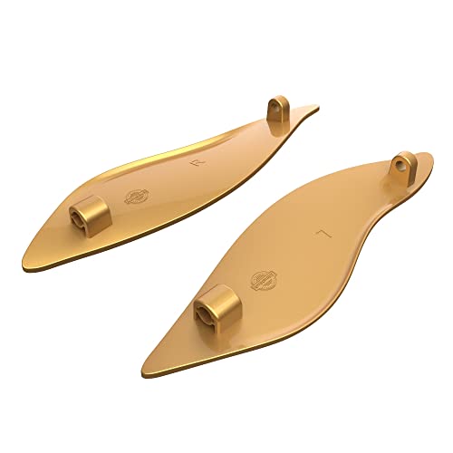Advanblack Black Hills Gold Side Wings Air Deflectors, Fairing Side Wing Windshield, Fairing Side Shield, Adjustable Wind Deflectors, Compatible for Harley Touring Street Electra Glide 2014-2023 - color: Black Hills Gold
