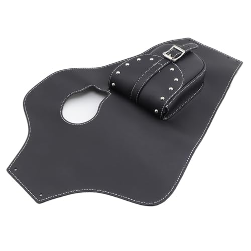 Motorcycle Black Artificial Leather Tank Cap Panel Bag For Yamaha Virago 750 XV750 XV1100