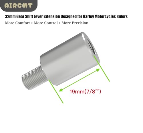 19mm Gear Shift Lever Foot Peg Extension Fits for Harley Davidson - size: 19mm(Extension), style: 5/8''(16mm) Diameter