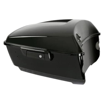 TCMT King Motorcycle Trunk Backrest Pad Two-Up Mount Rack Fit For Harley Touring 1997-2008 Electra Glide Road Glide Street Glide Pack - color: With Speaker Holes: Style I Chrome Rack