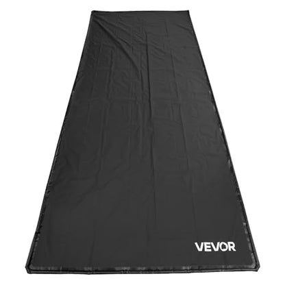 VEVOR Containment Mat, 8 ft 6 in x 20 ft, Non-Slip PVC Garage Floor Mat with a Cleaning Squeegee, Heavy Duty Durable Waterproof Protection from Snow, Rain and Mud for Cars SUVs Trucks Parking, Black - size: 8 ft 6 in x 20 ft