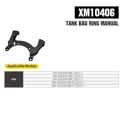 Rhinowalk Magnetic Motorcycle Tank Bag 5–6.5L Expandable, Quick Release Motorbike Fuel Tank Bag with Lock, Waterproof Storage Backpack with Rain Cover (XM10406) - color: XM10406