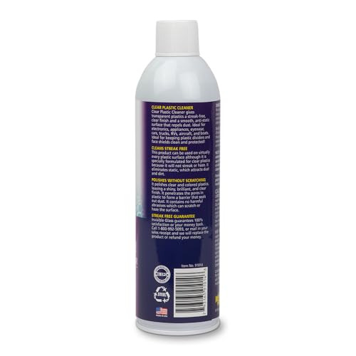 Invisible Glass 91014-4PK Clear Plastic Cleaner – Cleans and Protects Plastic on Electronics, Appliances, Eyewear, Cars, Trucks, RVs, Boats & More, Helps Prevent Fog and Static – 19 oz (Pack of 4) - size: 19 Ounce (Pack of 4)