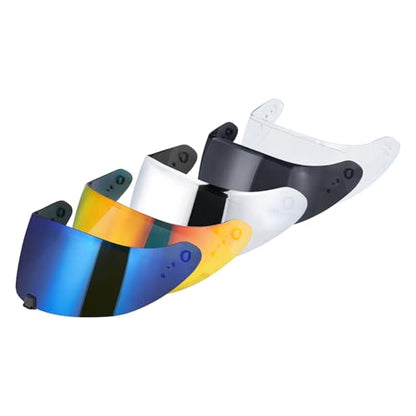 R420 Visor Shield Repalcement, UV Protection Outer Face Helmet Shield Compatible with R420 Motorcycle Accessories (Chrome Blue) - color: Chrome Blue