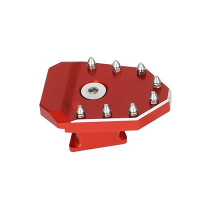KLR650 Motorcycle CNC 3D Brake Pedal Red Rear Foot Extension Pedals Motorcycle Rear Pedals Footbrake Lever Pedal Enlarge Extension Pad Aluminum Alloy Compatible With KLR650 2008-2025 - color: Red