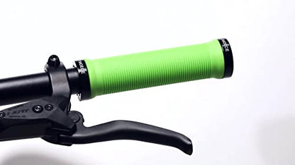 Dymoece Bike Handlebar Grips,Bicycle Handle Grip Ergonomic Design Dual Lock-on for Mountain Bike MTB BMX Foldable Downhill - color: Green