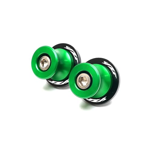 Motorcycle 6mm Swingarm Spools Slider Stand Accessories Compatible With YZF R3 R25 R6 R1 2019 2020 2021 YZFR3 YZFR1 YZFR6(Green 1) - color: Green 1