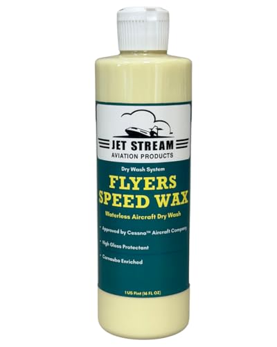 Flyers Speed Wax Waterless Aircraft Dry Wash - 16oz - Rinseless Wash Product - Carnauba Wax Enriched Inc